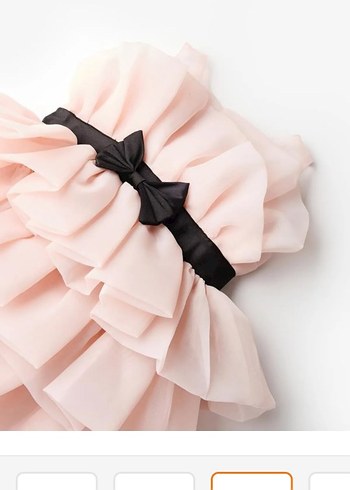 Le Mabella Pudra Renkli Fırfırlı Kız Çocuk Elbisesi - Görsel 9