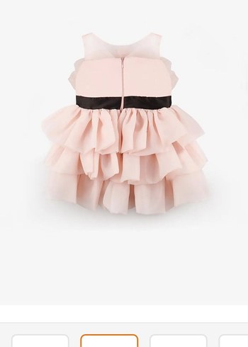 Le Mabella Pudra Renkli Fırfırlı Kız Çocuk Elbisesi - Görsel 8