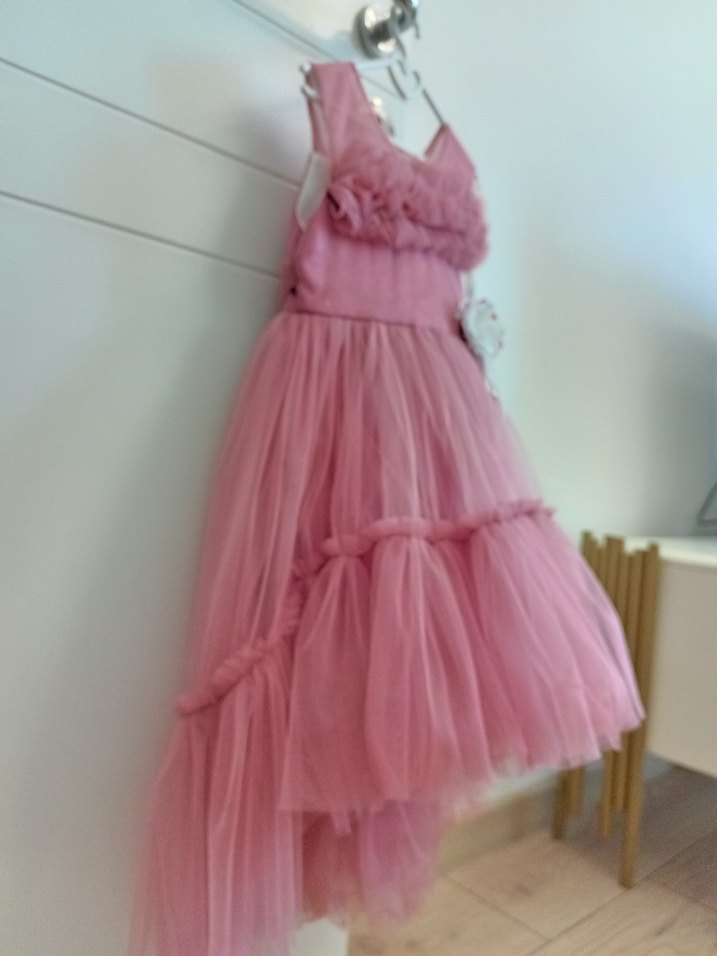 Nar Çiçeği Çiçekli Kız Çocuk Elbisesi - Görsel 5