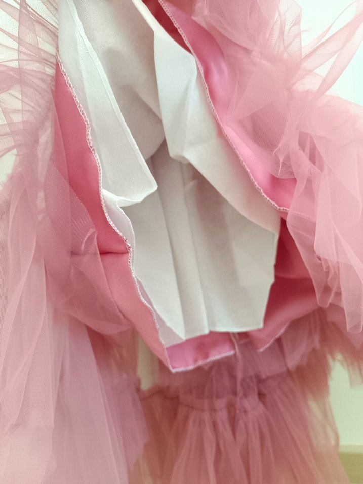 Nar Çiçeği Çiçekli Kız Çocuk Elbisesi - Görsel 4