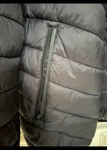 Siyah Kapüşonlu erkek şişme mont - Görsel 2