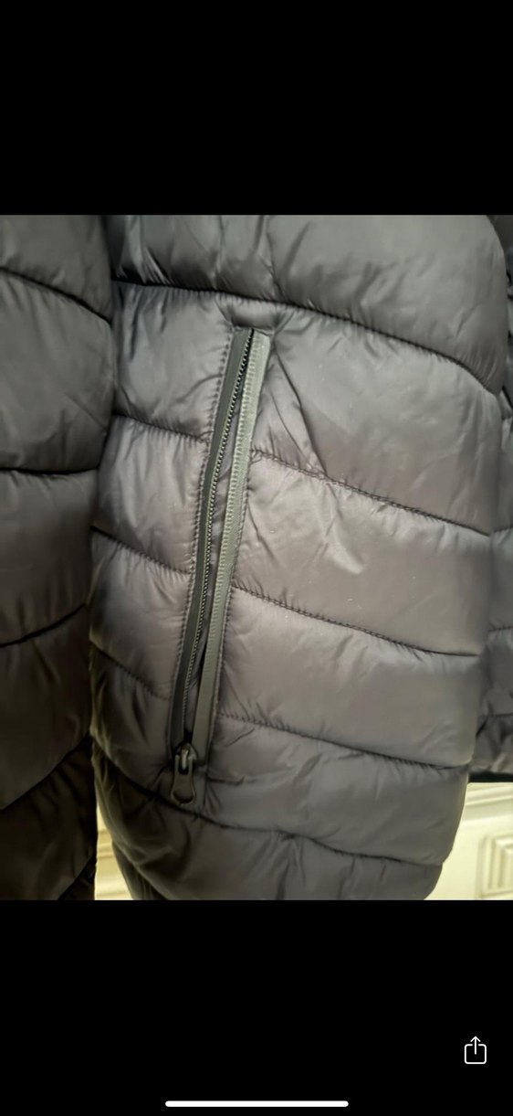 Siyah Kapüşonlu erkek şişme mont - Görsel 2