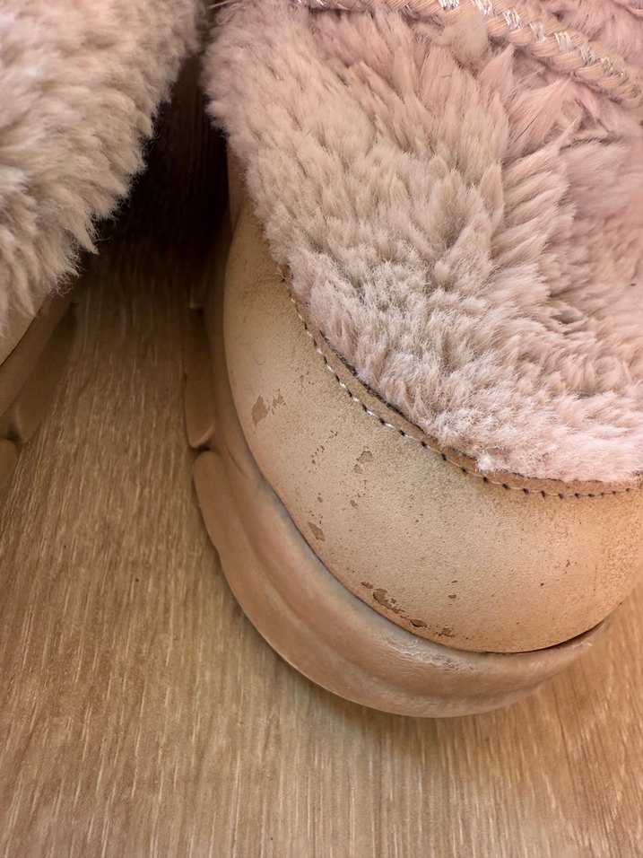 Zara Kız Çocuk Bej Yünlü Kürk Detaylı Bot - Görsel 2