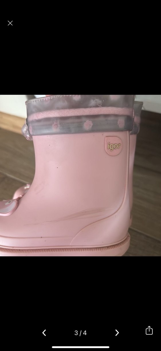 Pembe Kız Çocuk Lastik Botlar Fil Figürlü - Görsel 3