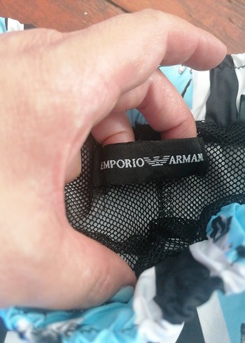 Emporio Armani Mavi Çocuk Plaj Şortu - Görsel 3