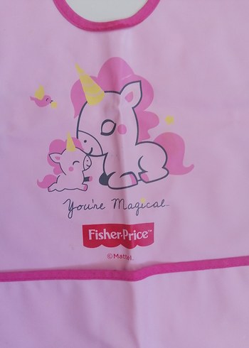 Fisher-Price Baskılı Pembe Bebek Önlüğü - Görsel 2