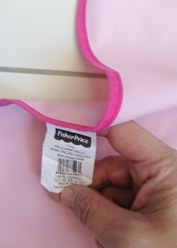 Fisher-Price Baskılı Pembe Bebek Önlüğü - Görsel 4