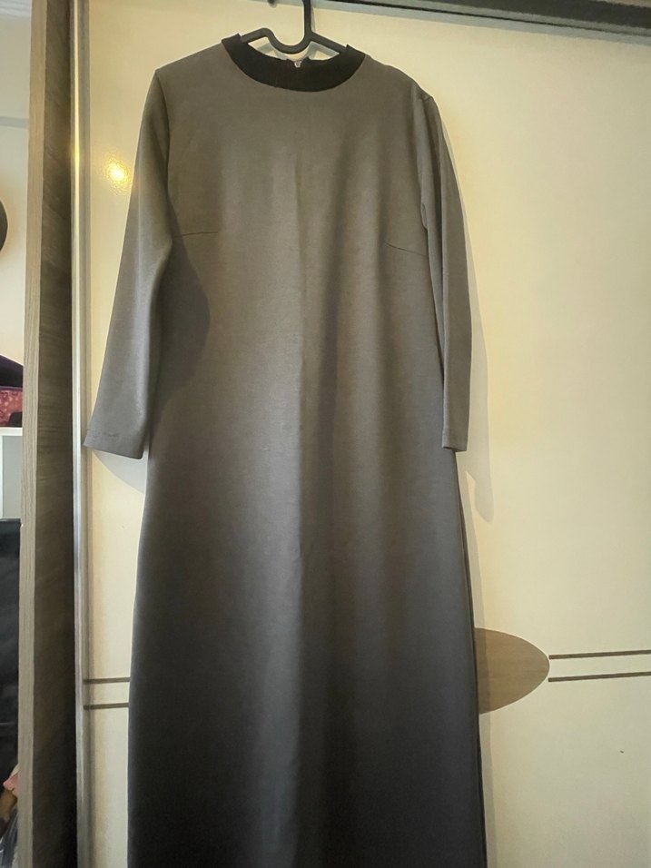 Gri Midi Kadın Triko Elbise - Görsel 2