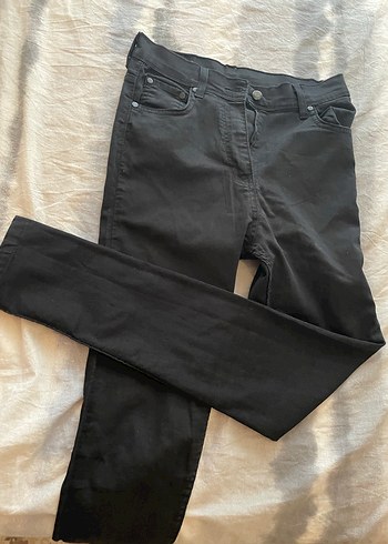 Pembe iKadın Kumaş Pantolon çizgili kumaş pantolon ve siyah kot - Görsel 8