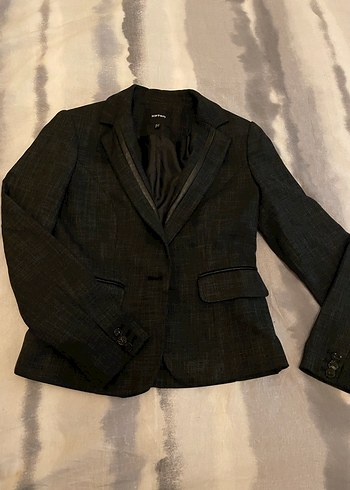 Gri Koton blazer ceket - Görsel 2