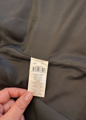 Gri Koton blazer ceket - Görsel 4