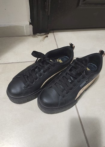 Kadın Siyah Yılan Desenli Platform Spor Ayakkabı - Görsel 3