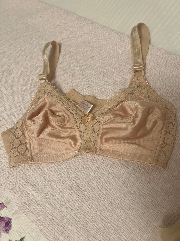 Bej Dantel Detaylı Saten Sütyen Takımı - Görsel 2