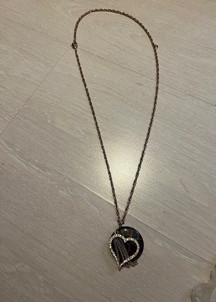 Uzun leoparlı kolye - Görsel 2