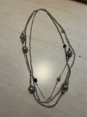 Uzun gümüş kolye - Görsel 2