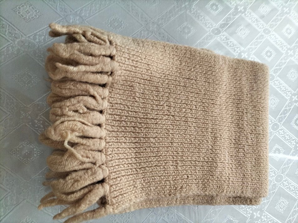 Gri Çok Renkli Örgü Kadın Atkı - Görsel 4