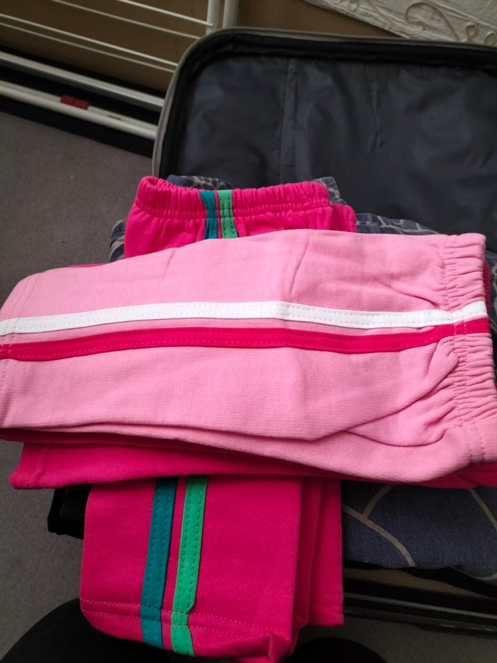 Kız Çocuk Pembe Çizgili Esnek Tayt 11 adet - Görsel 2