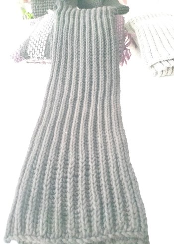 Gri Erkek Midi Boy Atkı - Görsel 2