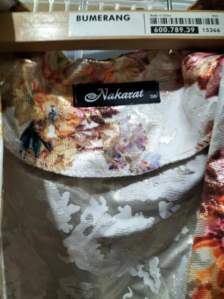 Bej Çiçek Desenli Uzun Kimono - Görsel 2