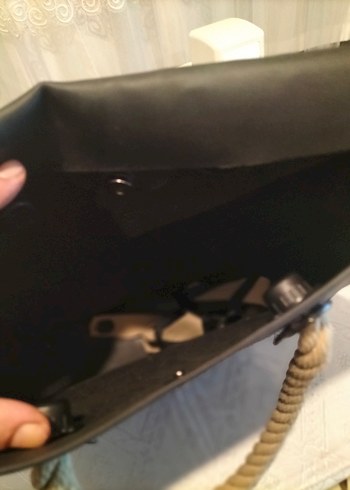 Siyah Deri Kadın Çantası - Görsel 3