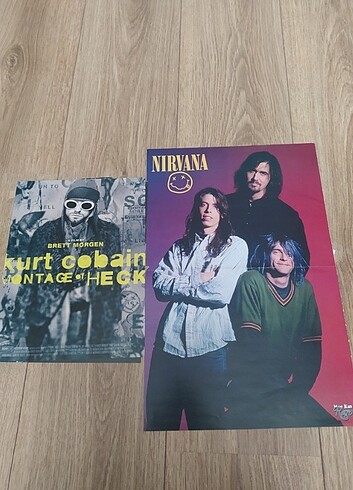Nirvana Kurt Cobain poster ve stickerları 