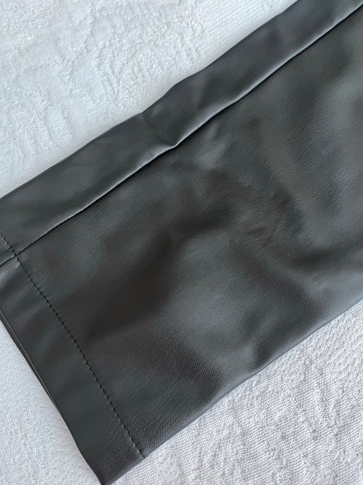 Siyah Deri Kadın Pantolon - Görsel 2