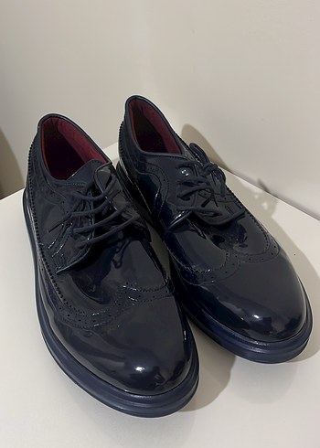 Lacivert  Parlak Modern Klasik Erkek Ayakkabı - Görsel 2