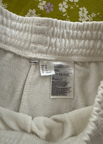 H&M H&M Beyaz Pamuk Mini Şort
