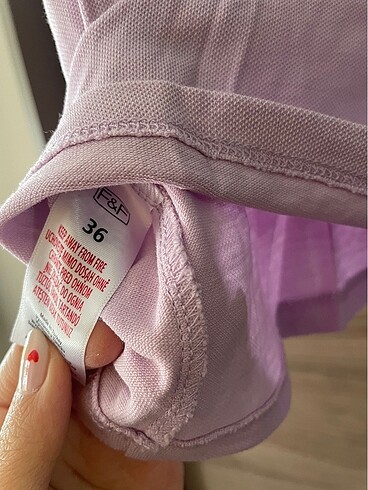 s Beden mor Renk F&F polo yaka tshirt