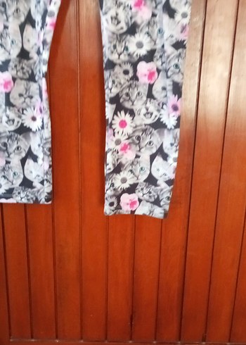 Desenli Kız Tayt Gri - Görsel 4