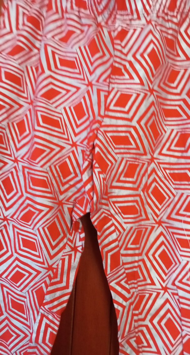 Kız Çocuk Kırmızı Desenli Dar Kesim Tayt - Görsel 2