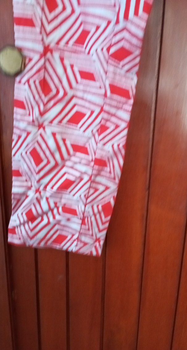 Kız Çocuk Kırmızı Desenli Dar Kesim Tayt - Görsel 4