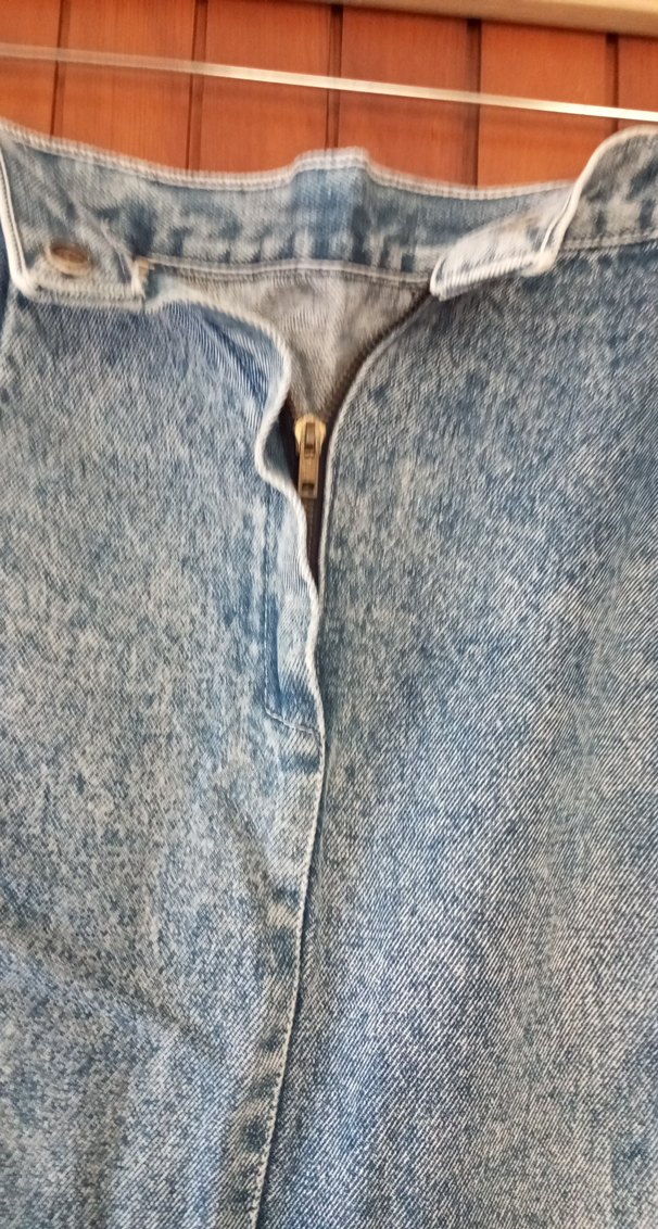 Gri Mavi Pileli Hamile Midi Kot Etek - Görsel 4