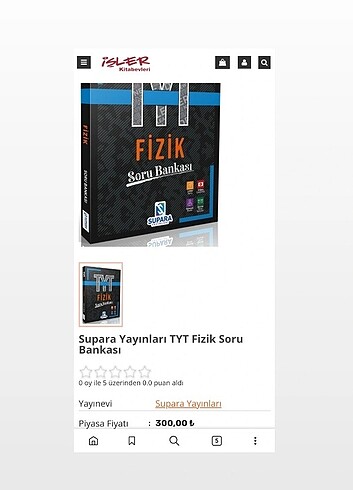 SIFIR KİTAP-TYT FİZİK SORU BANKASI 