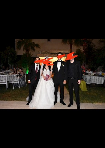 Vagzalli Beyaz Straplez A-Line Gelinlik - Görsel 6