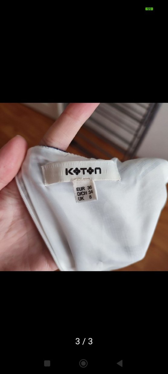 Çizgili Midi Elbise - Görsel 3