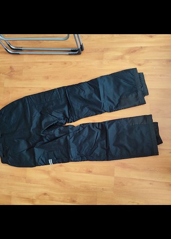 Siyah Kadın/Erkek Kayak Pantolonu, Bol Kesim, Kemerli - Görsel 2