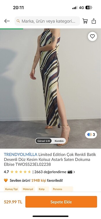 Trendyol & Milla Yeşil uzun günlük elbise