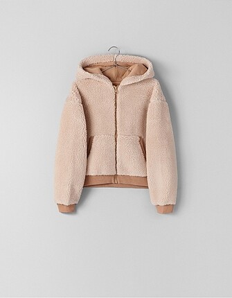Bershka Bej/Ten Rengi Peluş Kürk (S-36)