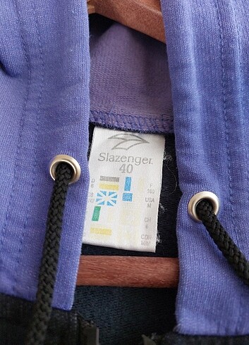 l Beden siyah Renk Slazenger fermuarlı kapşonlu SWEATSHIRT