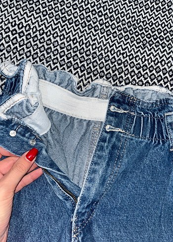 Diğer Kadın Mavi Bağlamalı Salaş Denim Pantolon