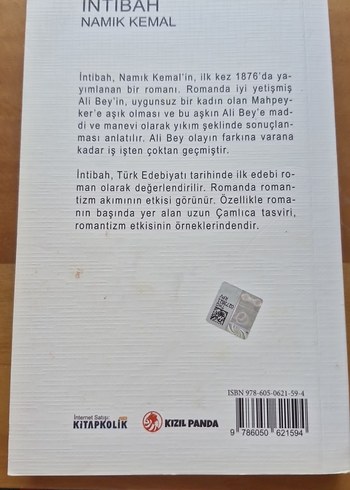  Namık Kemal - İntibah Romanı