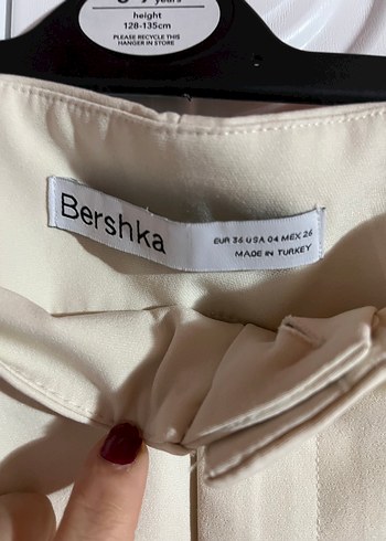 Bershka Bej Midi Kumaş Kadın Pantolon