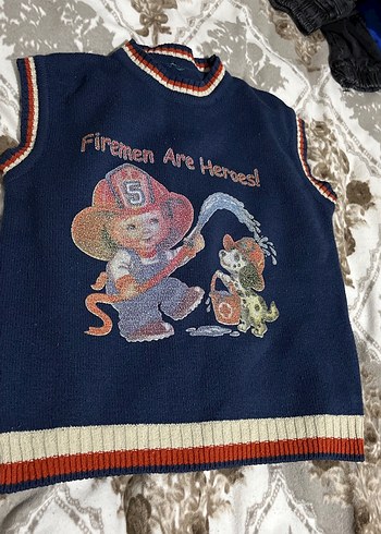 Nakışlı Erkek Çocuk Triko Süveter - Görsel 2