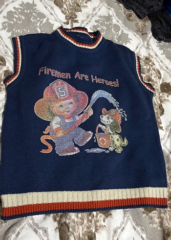 Nakışlı Erkek Çocuk Triko Süveter - Görsel 3