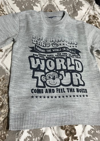 Erkek Gri Triko Sweatshirt - Görsel 2