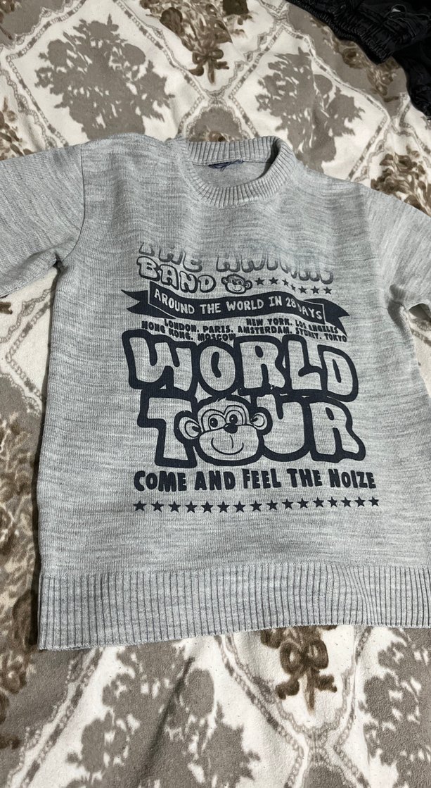 Erkek Gri Triko Sweatshirt - Görsel 2