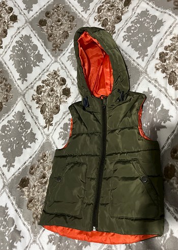 Erkek Çocuk Kapüşonlu Kamuflaj Yelek - Görsel 3