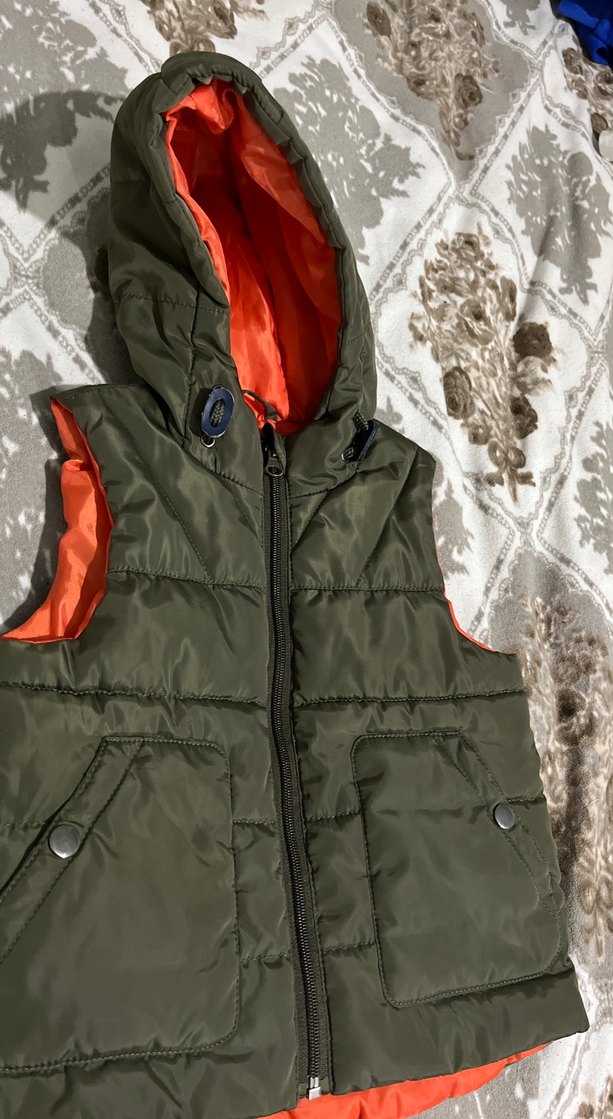 Erkek Çocuk Kapüşonlu Kamuflaj Yelek - Görsel 5