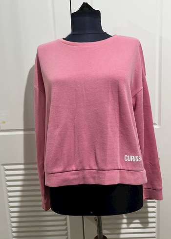 Pembe Oversize Kadın Sweatshirt CURIOS - Görsel 3